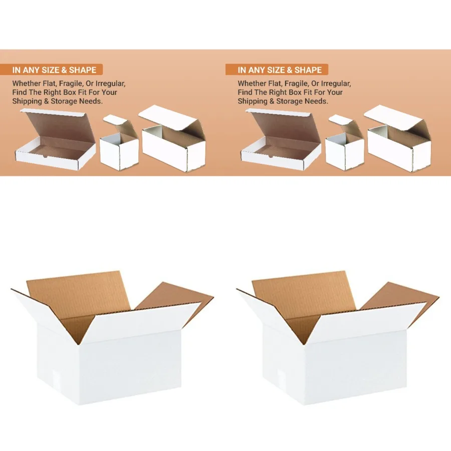 

AVIDITI White Shipping Boxes 12"L x 10"W x 6"H 25 Pack Small Medium Mailing Box for Small Business Packaging, Mailers, Gifts an