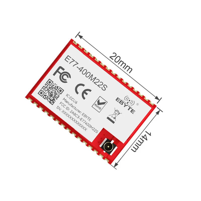 ARM Cortex-M4 Lora STM32 Modul Nirkabel LoRaWan CDEBYTE E77-400/900M22S 433/915MHz Modul SoC Konsumsi Daya Rendah