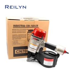 Reilyn Bobina Pneumática Nailer, Air Industrial Nail Gun, Framing Roof, Sheathing Paletes, MCN70, 70 milímetros