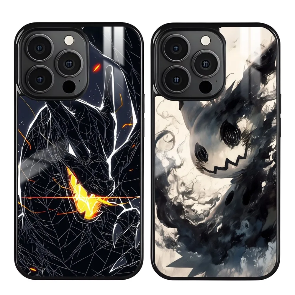 Anime Cool Charizard Luxury Phone Case For iPhone 16 15 14 13 12 11 Pro Max Plus Mini Magnetic Magsafe Wireless Charging Cover