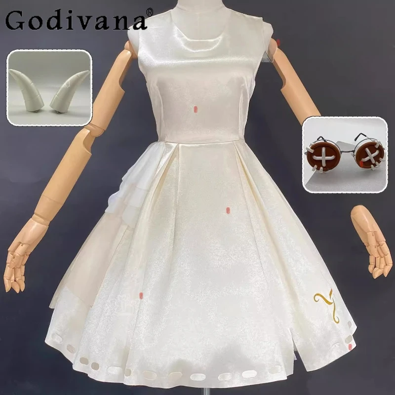 

Girl Cos Cosplay Costume Dress Suit Two Dimensional Game Festival Animation Full Set Women's Halloween Uniform Dress
