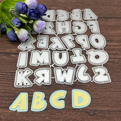 Plantillas de corte de Metal de encaje, 26 letras, para álbum de recortes DIY, plantilla decorativa para manualidades en relieve, novedad
