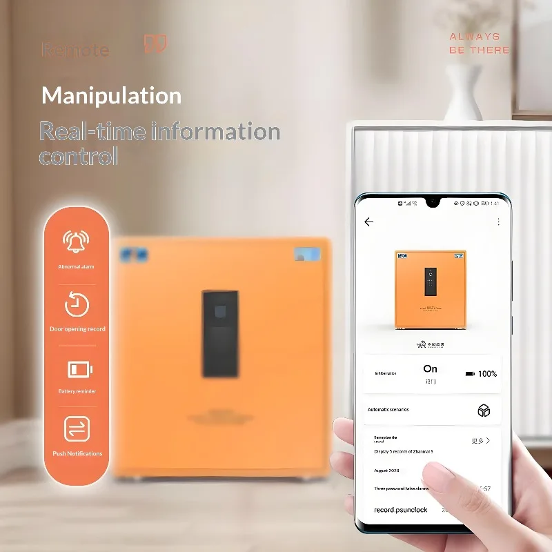 Cassetta di sicurezza nascosta ignifuga digitale domestica con impronta digitale biometrica Mini cassetta di sicurezza personale Protezione denaro Scatole solide segrete