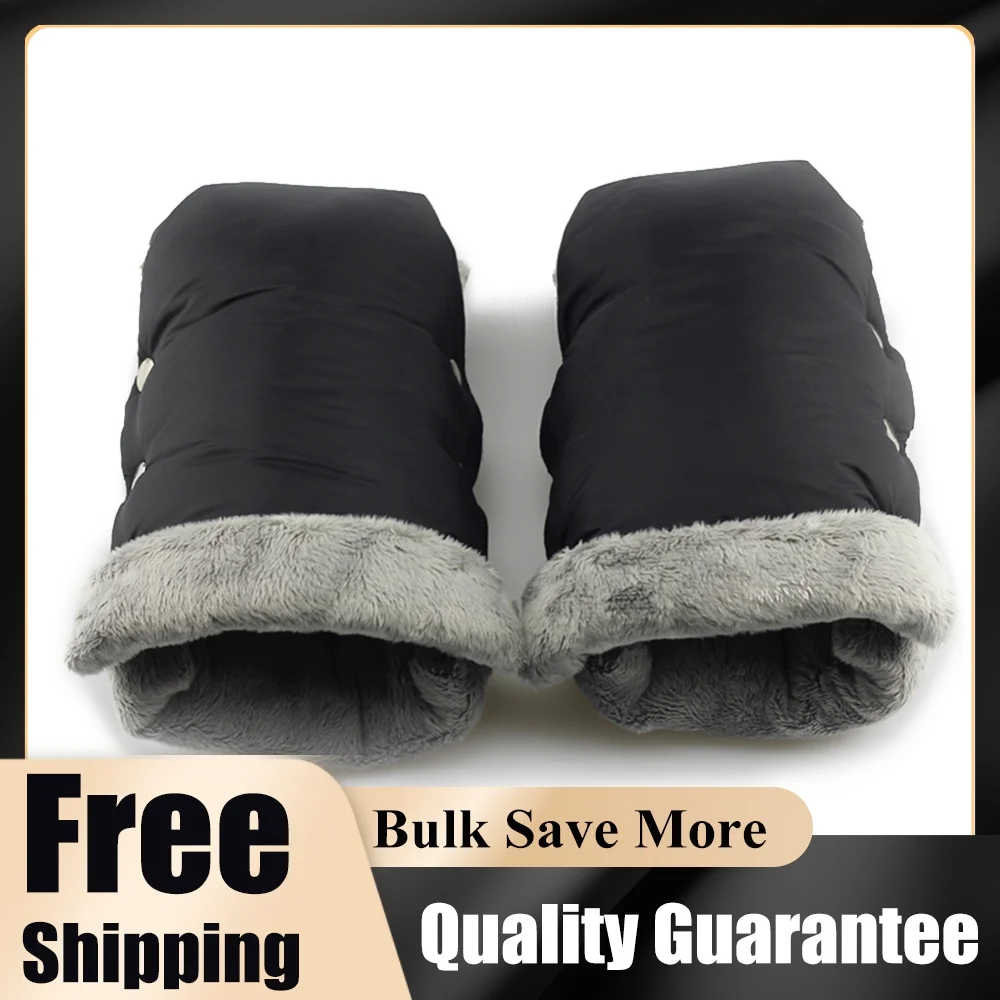 Baby Carriage Hand Cover Waterproof Pushchair Thermal Gloves Windproof Nylon Pram Hand Muff Stroller Accessories