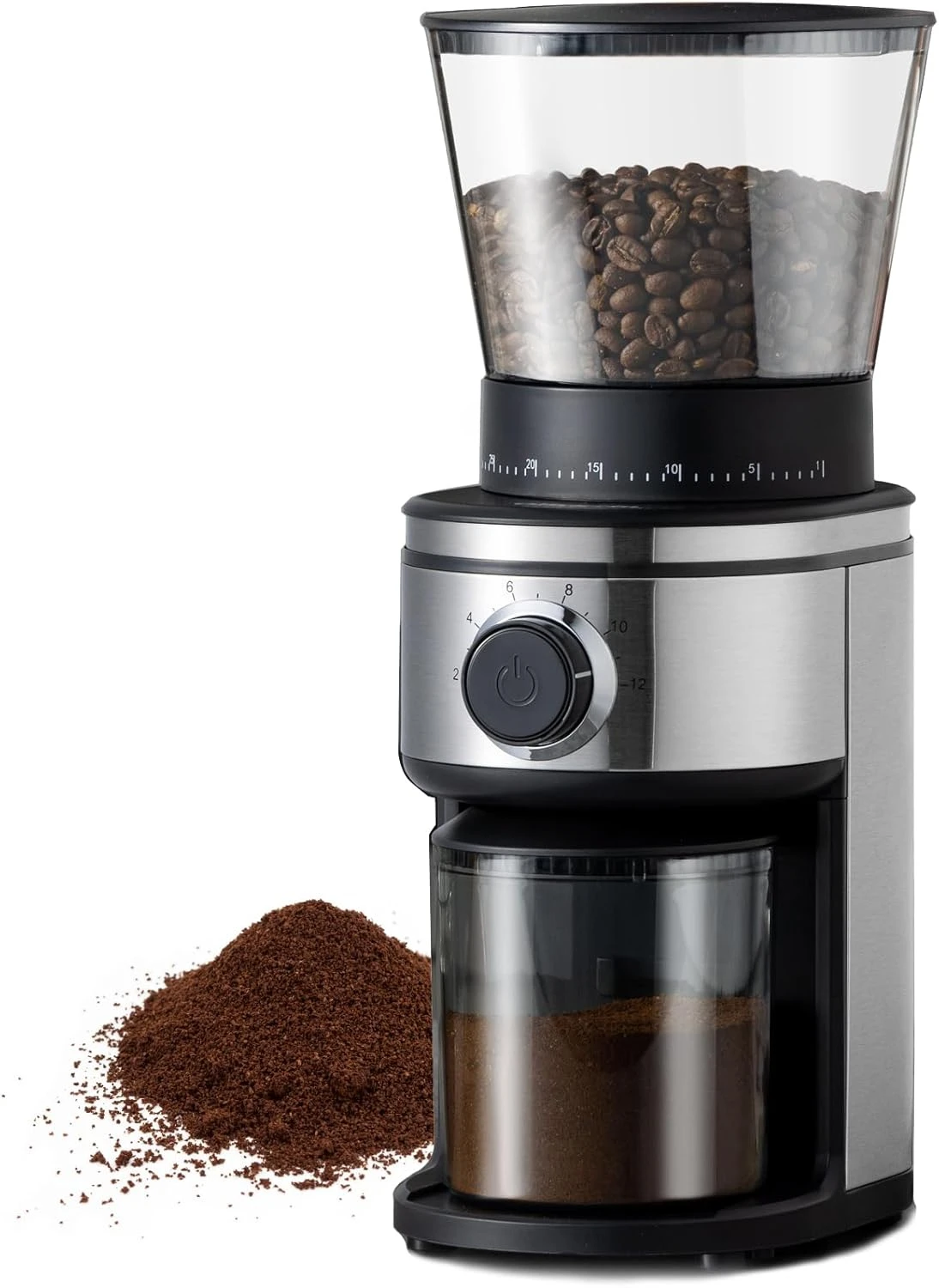 

Coffee Bean Grinder ,Coffee Grinder Electric Burr Mill, Conical Burr Espresso Coffee Grinder,Precise Setting For 2-12 Cups