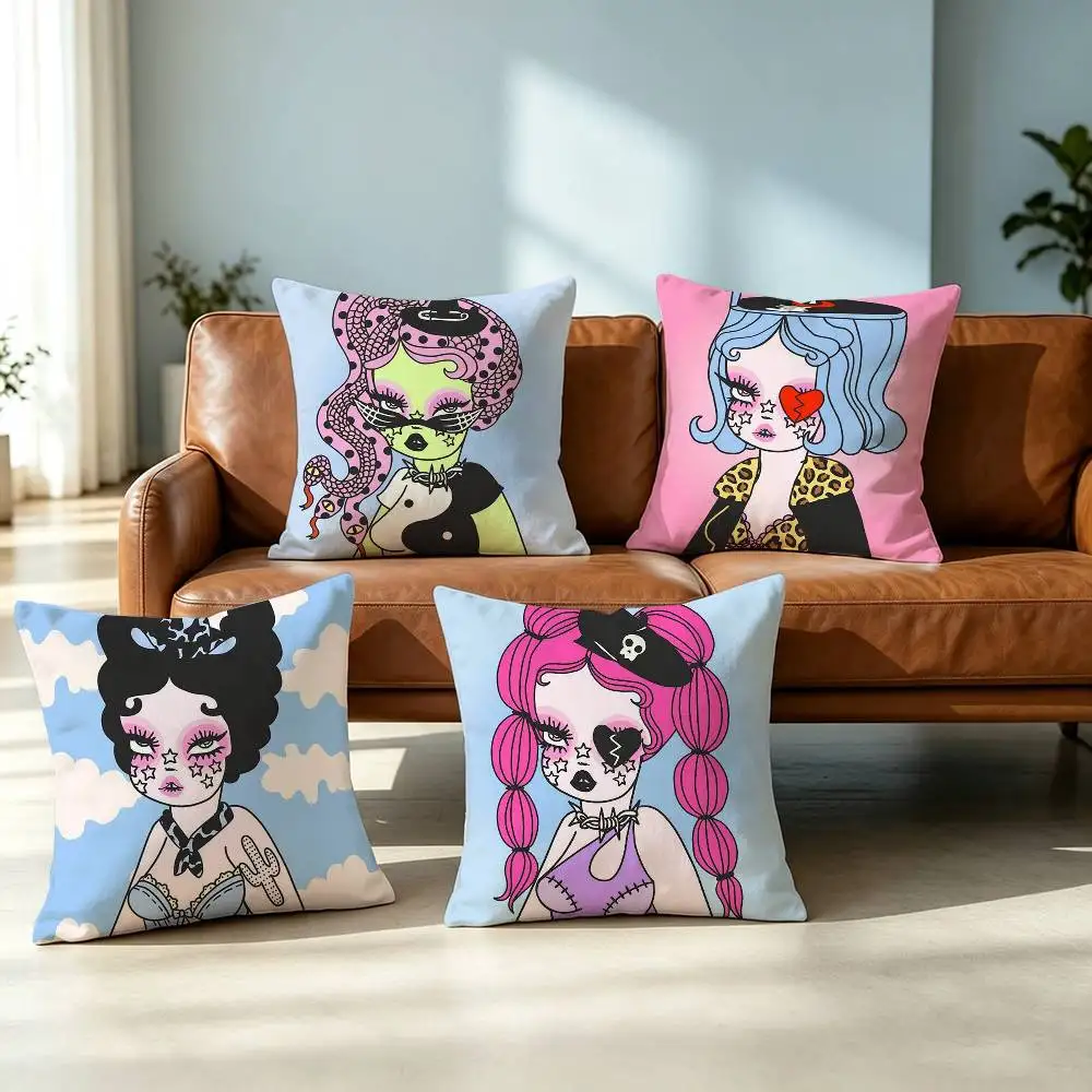 Art Valfre P-Prints-S Pillow Case Square Double-Sided Sofa Cushion Cover Bedroom Bedside Pillow Gift