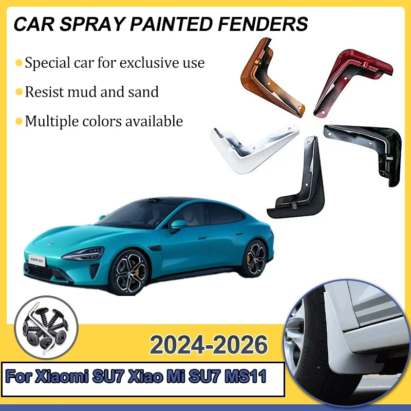 Car Mudguards For SU7 SU7 MS11 2024 2025 2026 Auto Flap Splash Guard Front Rear Fenders Mud Flaps Car Accessories