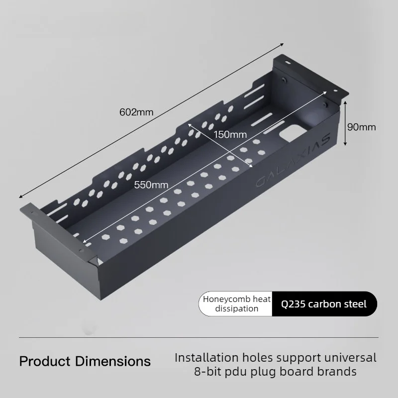 Under Table Cable Organizer Power Strip Metal Under Desk Wire Management Box Computer Desks Cables Organization Wires Holder