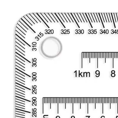 Flexible For Acrylic Map Scale Protractor Ruler 7cm Transparent For Multi Coordinate Position Tool For Construction Engineering