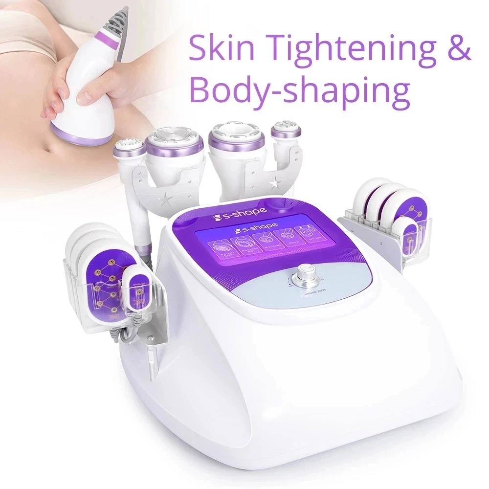 S-Shape Laser Pads RF Radio Frequency 30k Slimming Ultrasonic Cavitation Facial Body Skin Tightening Machine Home Beauty Salon