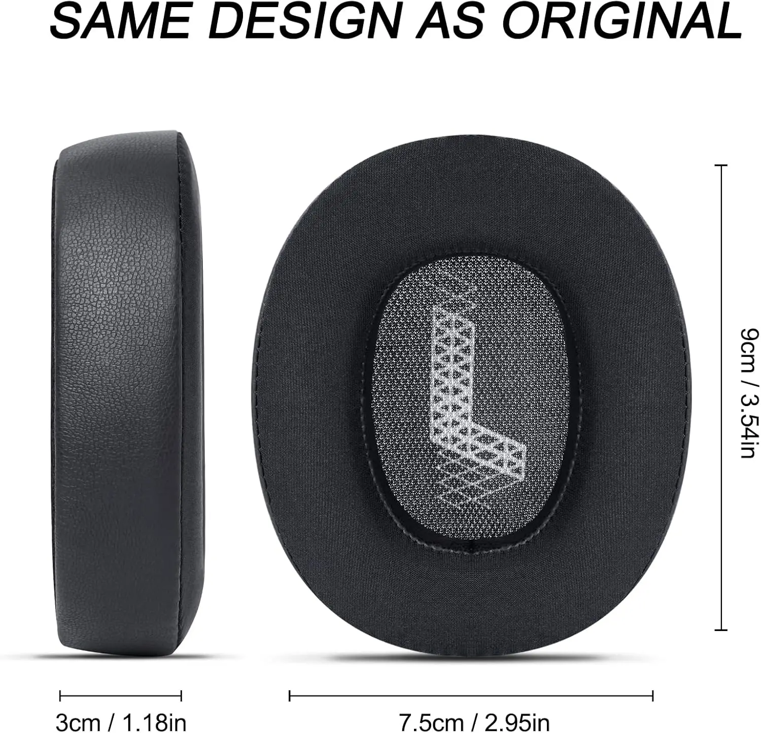 JBL 라이브 650 쿨링 젤 교체 이어 패드, 650/660BTNC E65BTNC 헤드폰, 메모리 폼 및 통기성 이어 패드