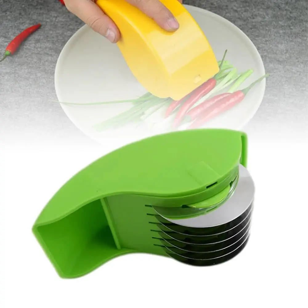 Parsley Chopper Roller Herb Roller Mincer Manual Vegetable Cutter with 6 Stainless Steel Blade Kitchen Vegetable Cutter Tool