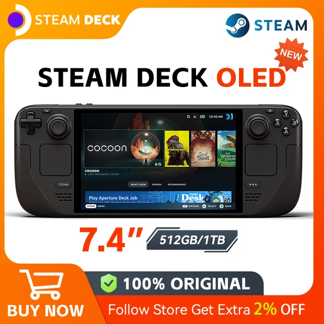 Steam Deck 64GB SteamDeck Oled Original NVMe SSD SteamOS 3 System HDR OLED  Display Screen Handheld Game Console - AliExpress