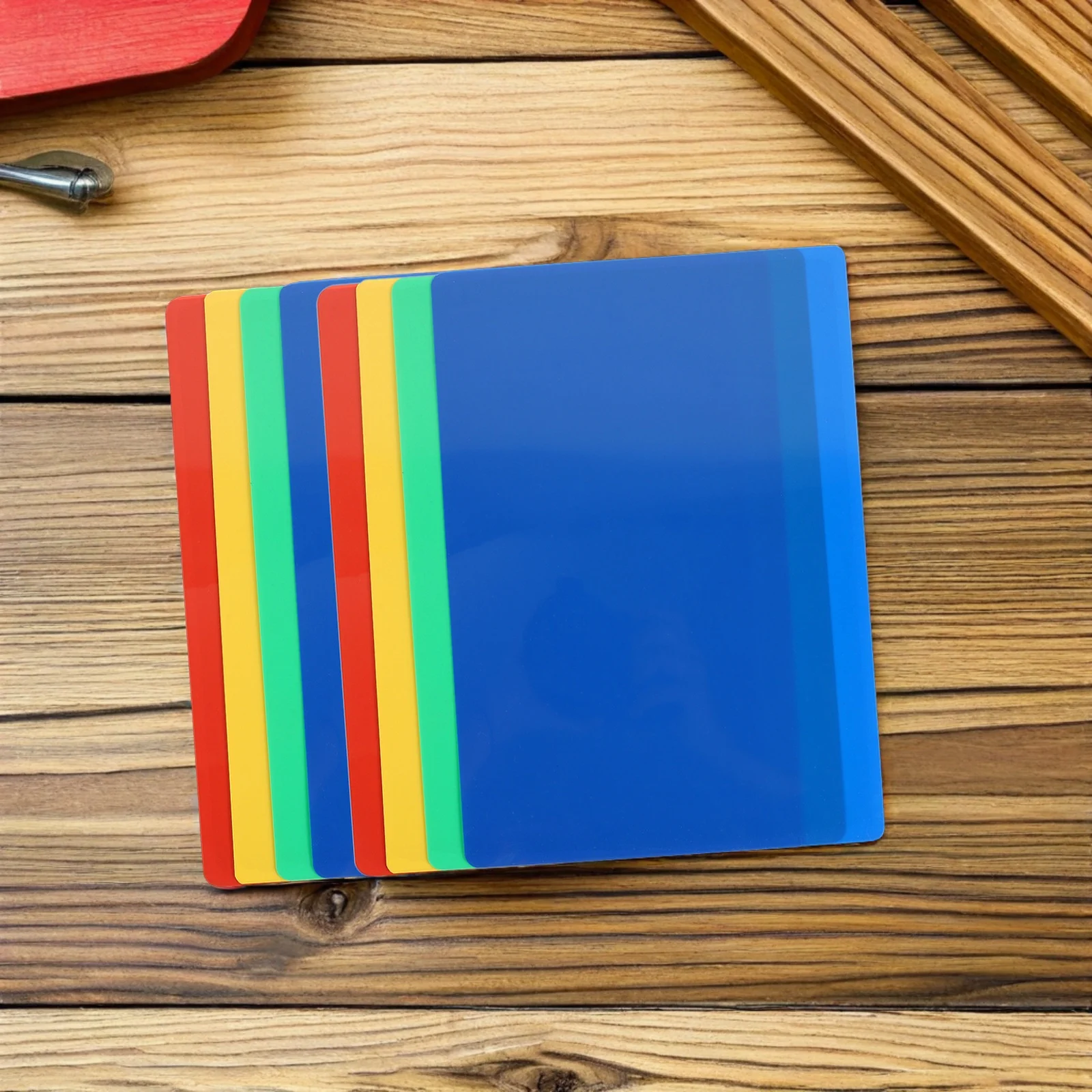 8 pçs placa de corte de argila de polímero reutilizável artesanato esteira para crianças diy argila fazendo almofada ferramentas seguras conjunto plástico cerâmica arte esteira