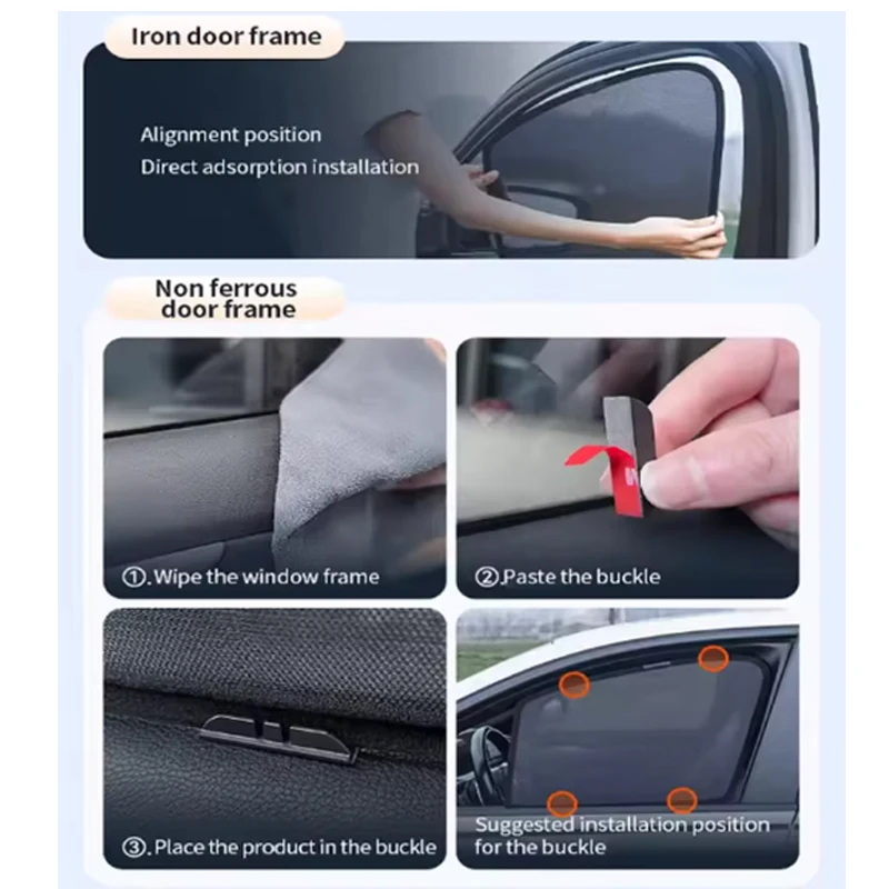 Mesh Sunshades For Chevrolet Equinox MK4 2025 2026 2027 Car Sun Visor Window Heat Insulation Privacy Curtains Cover Accessories view 6
