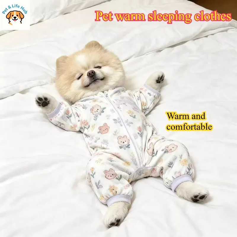 cat-and-dog-cute-warm-pajamas-new-comfortable-four-legged-puppies-universal-cold-proof-pet-pajamas-pet-products