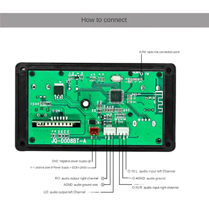 Multi-Function LCD Screen Bluetooth MP3 Decoder Board Portable Synchronization Car Amplifier Board MP3 Decoder-A09I