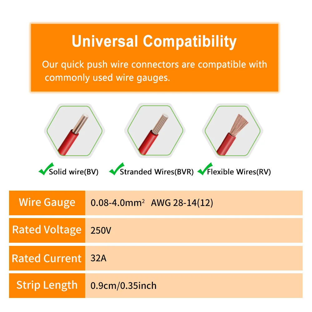 D1-2/3/4/5 Series Lever Electrical Wire Gray Transparent Connector Box 40/38/30/24 Pcs per Set Of Quick Connect Terminals