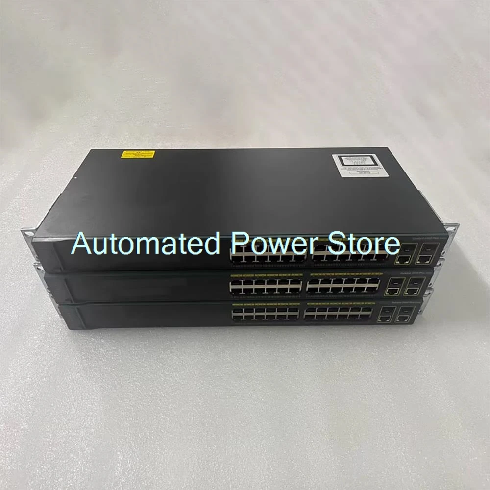 1 Pcs WS-C2960+24TC-L 24 Port 100Mbps 2-Port Gigabit Layer 2 Network Management Switch