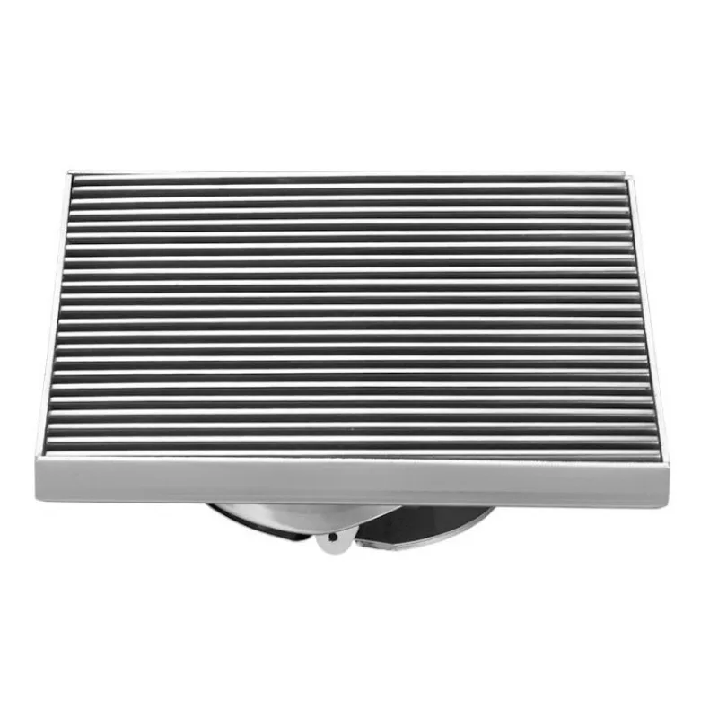 12/15/20/30cm Square Linear Bathroom Floor Drains Anti-Odor Shower Drainage Stainless Steel Floor Drain