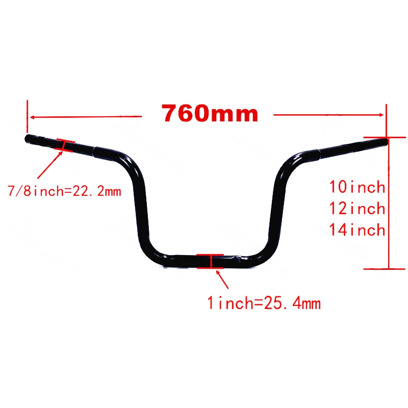For Harley Nightster 975 RH975 Sportster S 1250 RH1250S High Quality 8" 10" 12" 14" Rise Ape Drag Hanger 1" Handlebar - Image 3