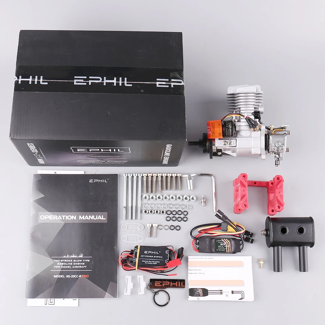 ใช้ได้กับ Ephil XG-20cc-R Pro เครื่องบินรุ่นเครื่องยนต์ Hot Fire หัวสตาร์ทไฟฟ้ากระบอกเดียวด้านหลังแถว