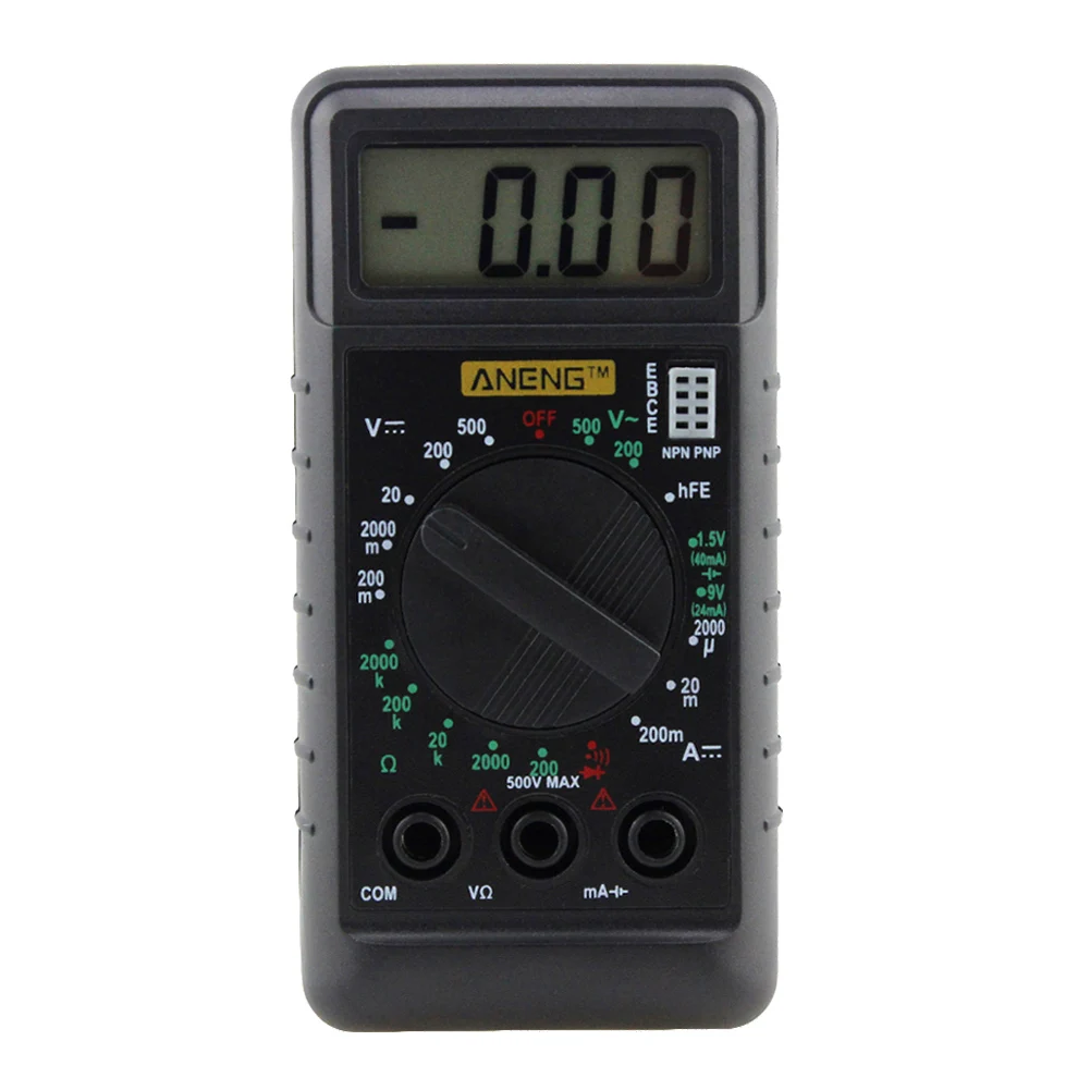 ANENG DT182 Mini Pocket DMM Digital Multi Meter Professional OHM Test Voltmeter Ammeter with Buzzer Dmm Transistor Peak Tester