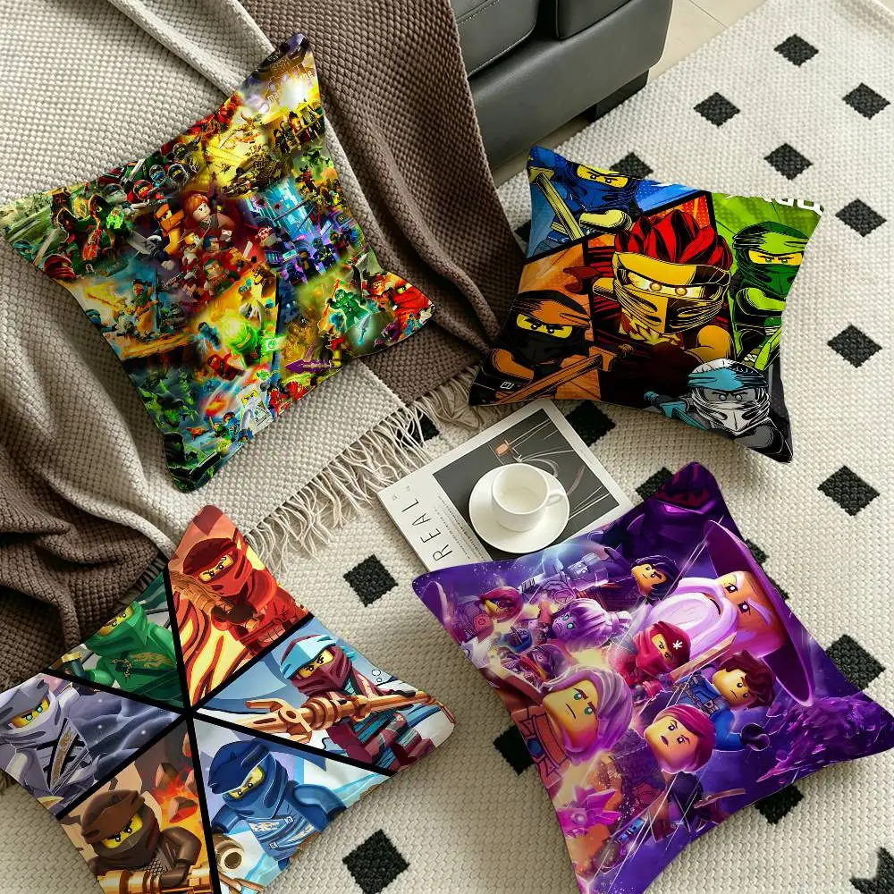 Cartoon N-NinJAGOS Personalized Pillow Cover Kids Bedroom Wild Party Decor Pillowcase kid Birthday shower Gift