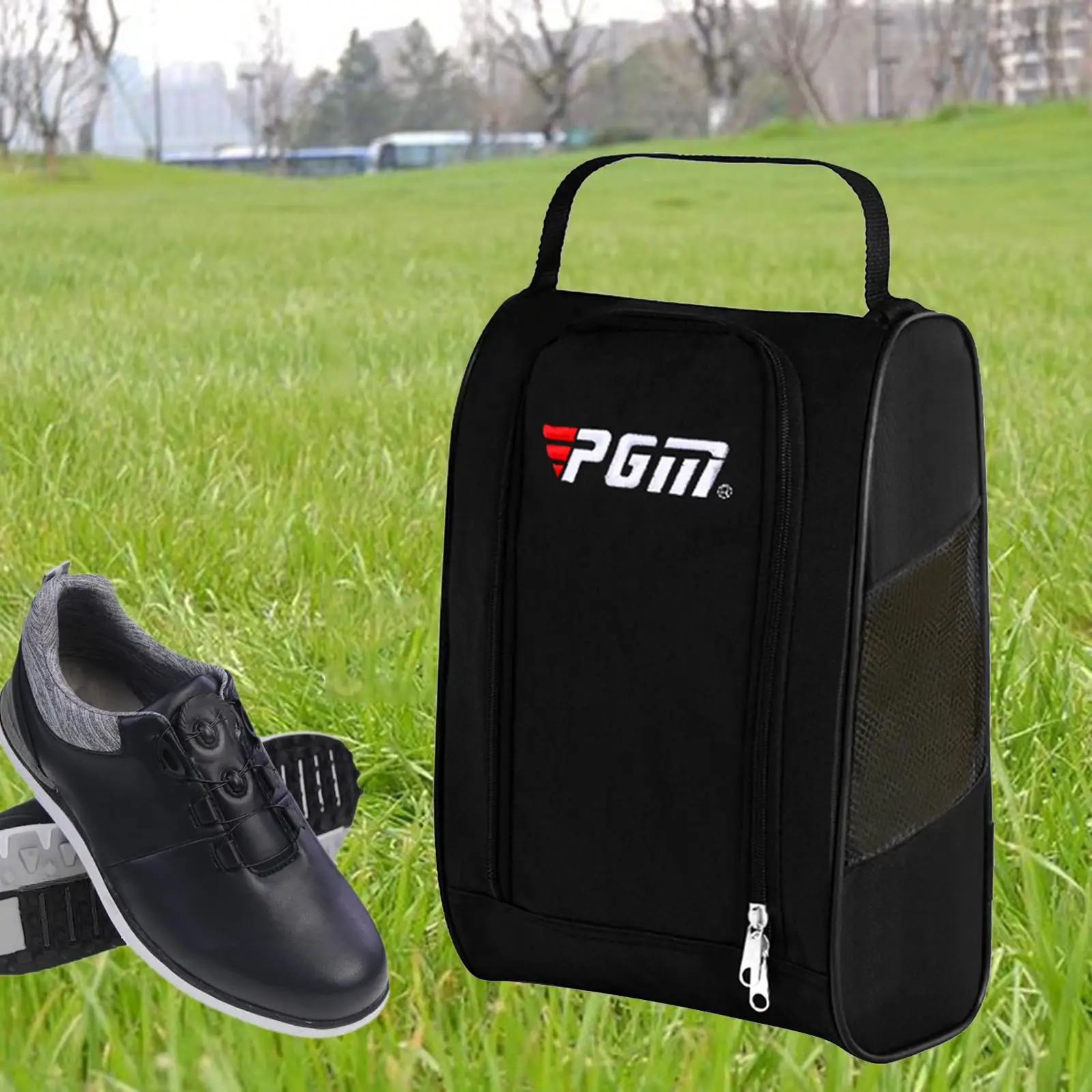 

Golf Shoes Bag Luggage Zipped Sports Shoe Carrier Holder for Gym Tennis