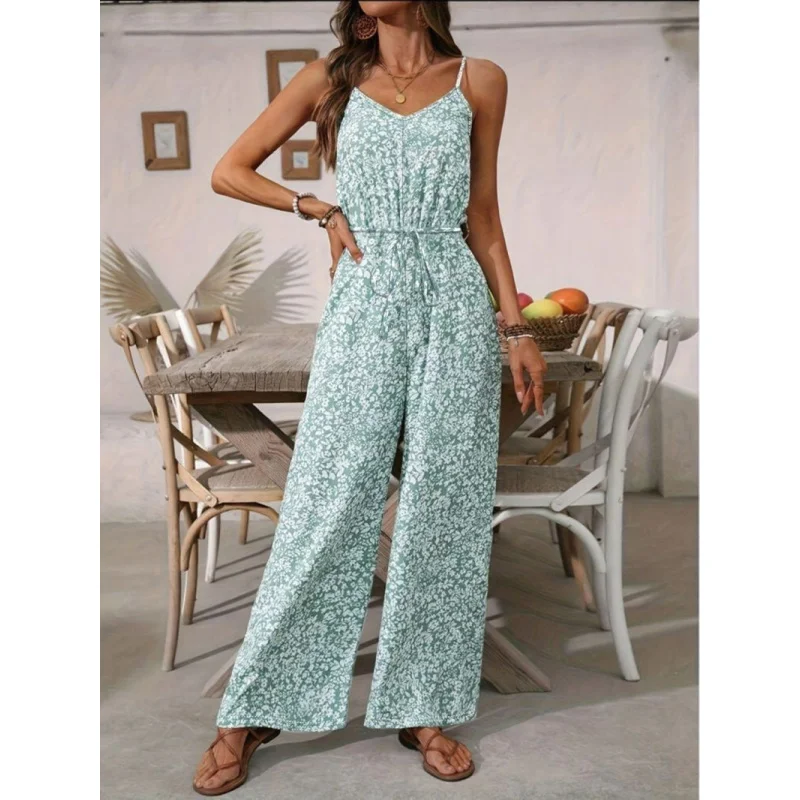 

Новый летний комбинезон на подтяжках с принтом по всей поверхности - летние наряды для женщин, новый летний комбинезон без рукавов с геометрическим узором