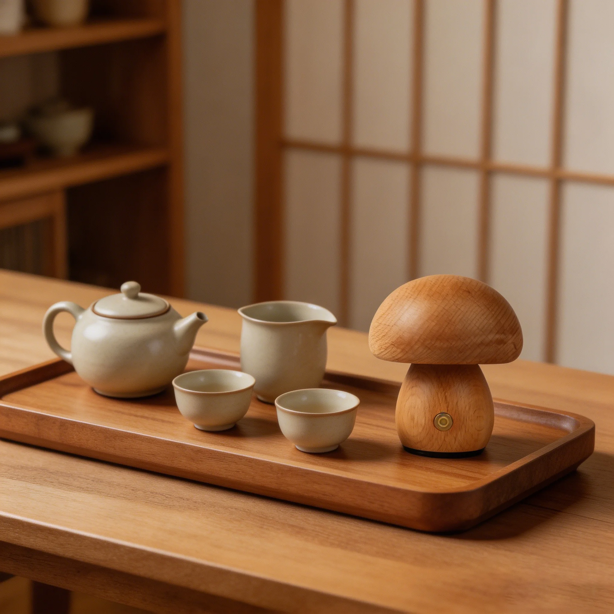 

Сенсорный деревянный ночник в форме гриба с LED-подсветкой, перезаряжаемый, с тремя режимами яркости, подходит для спален и кабинетов.