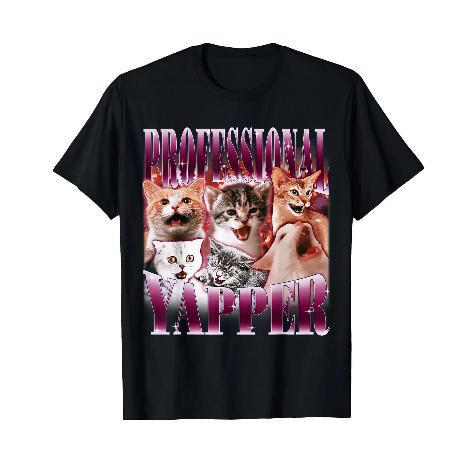 Professional Yapper Cat Funny Weird Specific Meme T Shirt vintage Washed Top For Everyday Wear graphic designer clothes Stylish