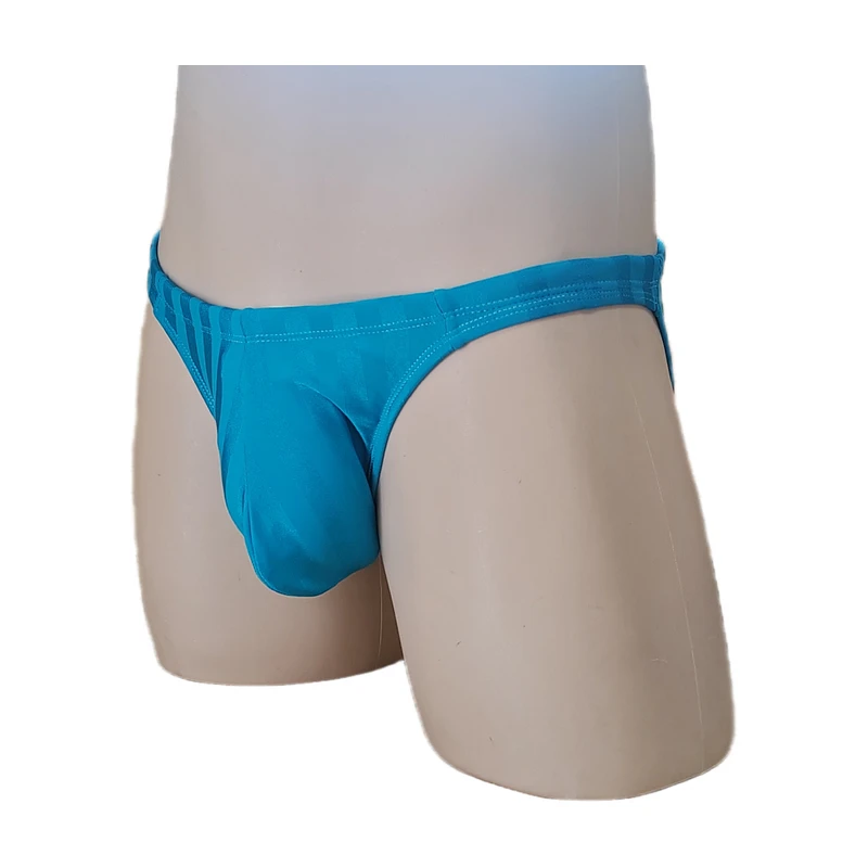 Men's Swimming Shorts In Solid Color  And Quick-drying Triangular Swimming Trunks With Narrow Straps Inside Fashionable Swimming