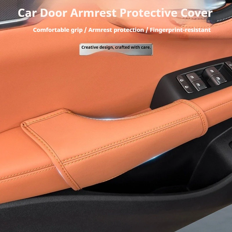 For BYD Sealion 07 EV Car Door Handle Protective Cover Leather Below The Door Handle Anti Scratch Pad Car Interior Accessories