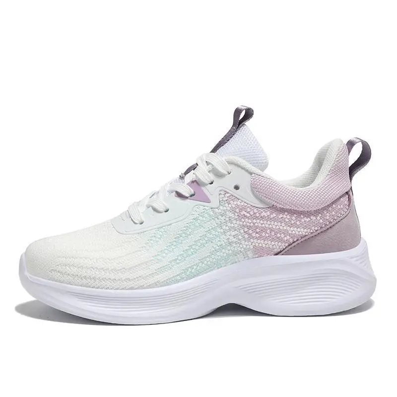 Dad Shoes Women's 2024 New Spring Tenis All-Match Thick Bottom Increased Silver Gray Tenis Sports