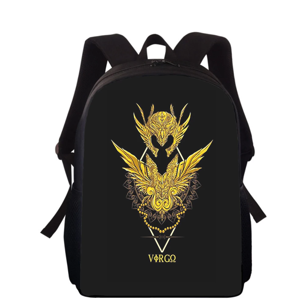 Mochila con estampado 3D de Saint Seiya para niños y niñas, morral de anime japonés de 15 pulgadas para escuela primaria, mochilas para libros