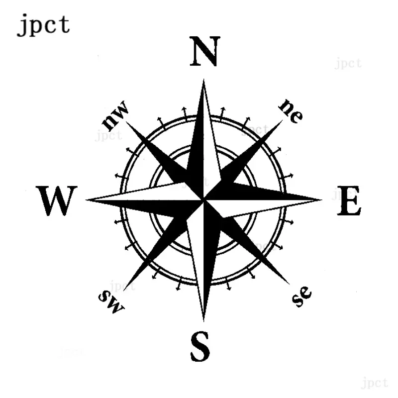 

CTCM 14cm * 14cm nswe original navigation compass vinyl motorcycle waterproof cover scratch car sticker s6-3507