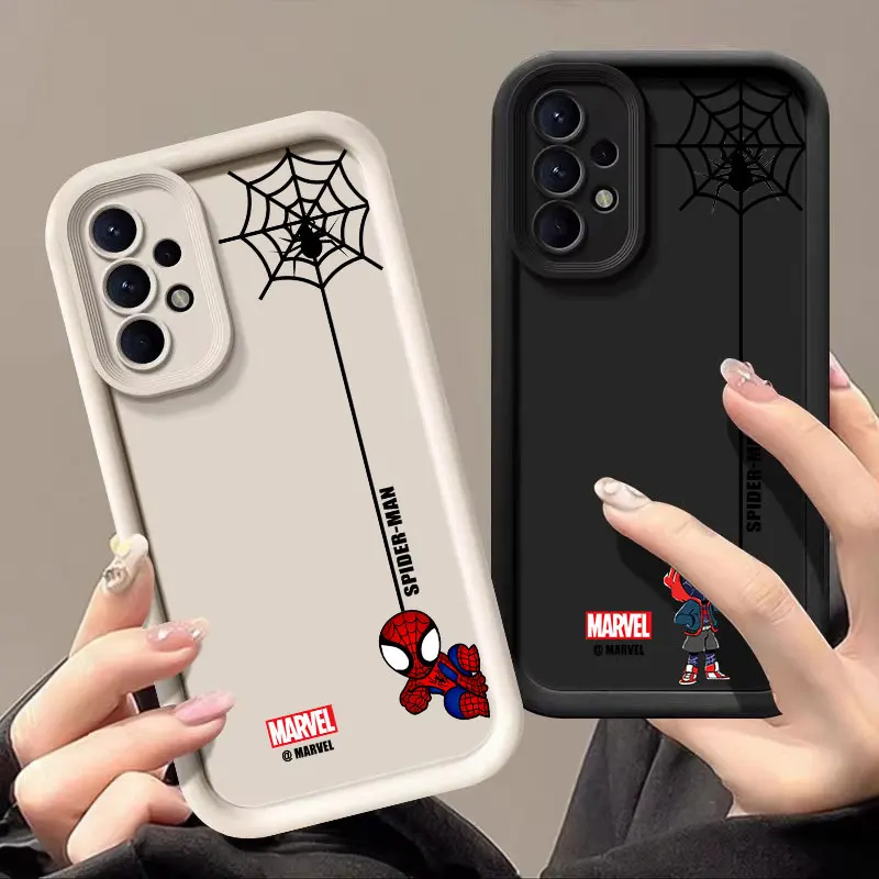 Funda de dibujos animados de Marvel, Spiderman, Miles Morales, para Samsung A55, A35, A13, A54, A53, A52, A34, A33, A32, A21S, A14, A23, A24, A51, A71