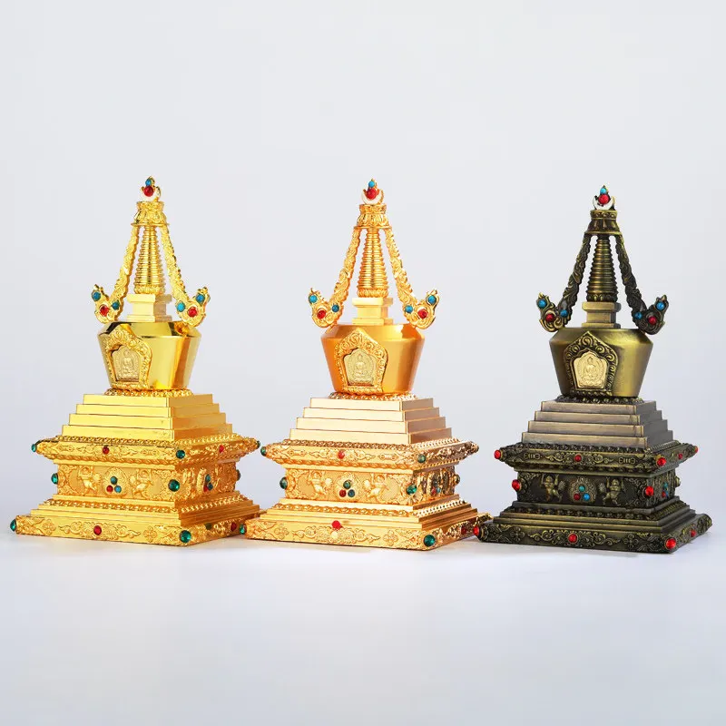 YFY dazang zen ornaments gilt  relic pagoda ornaments tibetan style tantric buddhist supplies gilt bodhi