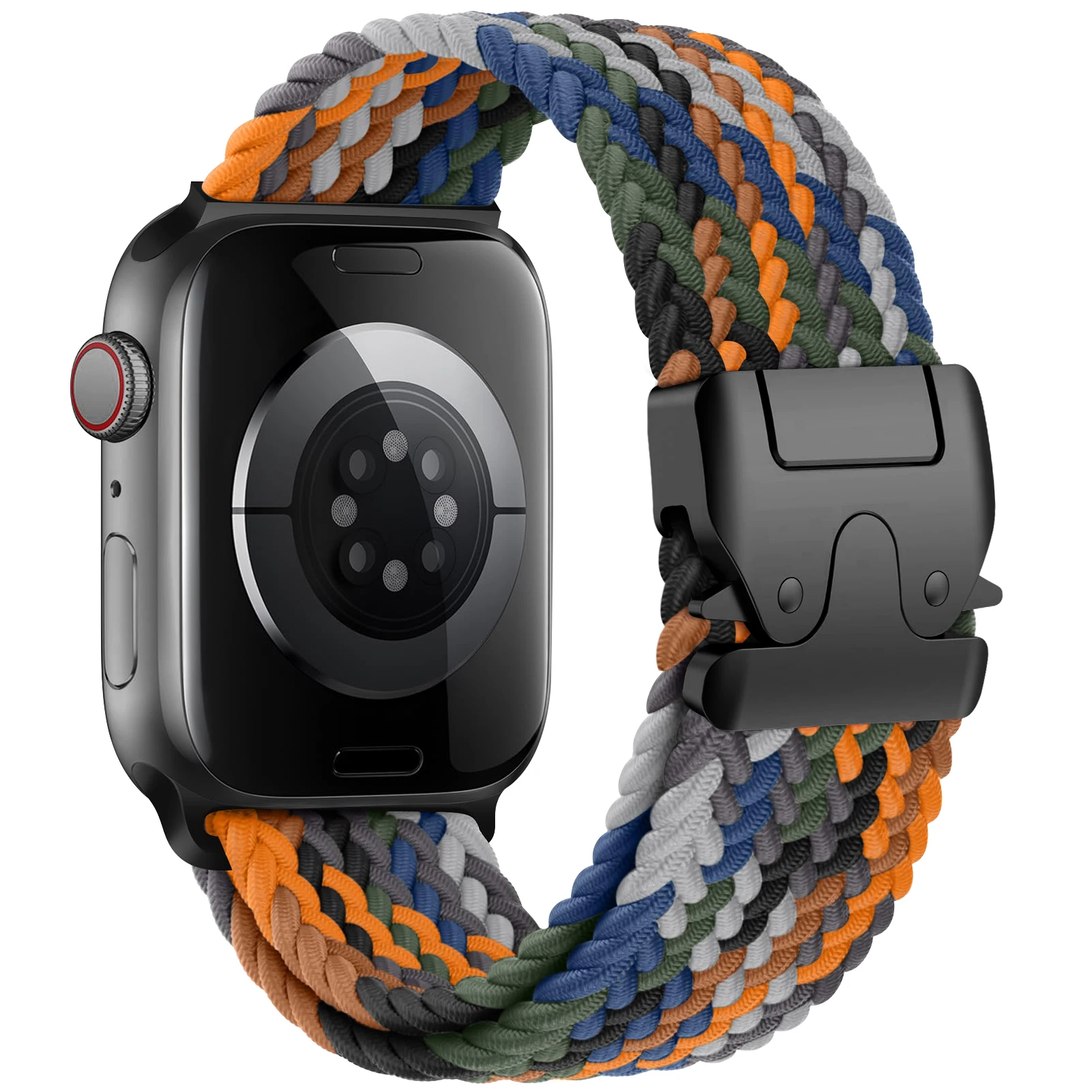 Fallschirmarmband für Apple Watch Ultra 4 3, 49 mm, 46 mm, 42 mm, 45 mm, 44 mm, geflochtenes Armband, iWatch Series 12, 11, 10, 9, 8, SE, 7.