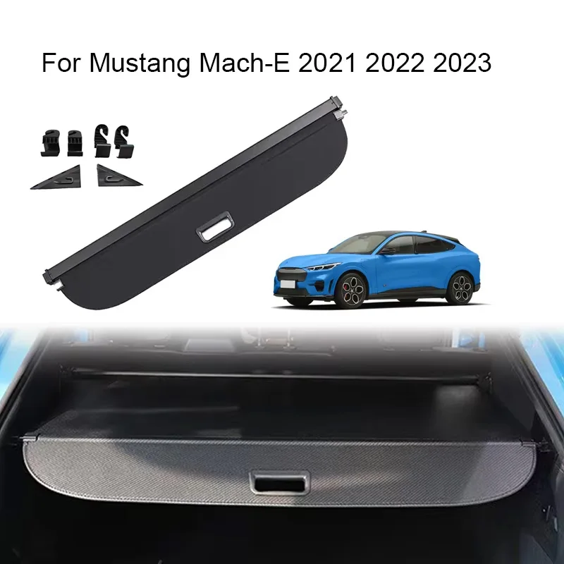 

Автоматический органайзер для штор багажника, чехол для Ford Mustang Mach-E 2021 2022 2023, задняя стойка, перегородка, защитный козырек для багажа