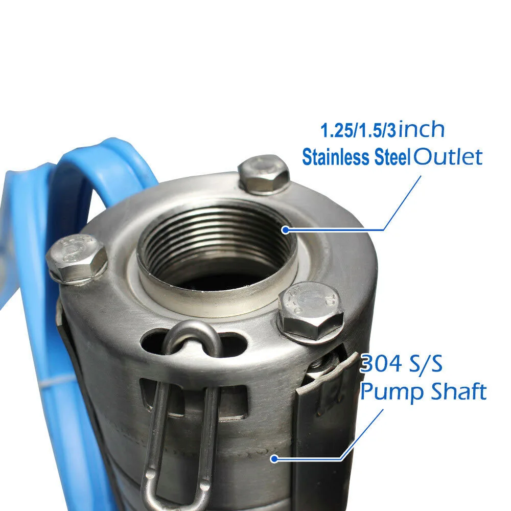 4SSM3 52-3.7 4Inch 5hp 158M 3m3/h 380V Stainless Steel Submersible Deep Well Pump For Irrigation