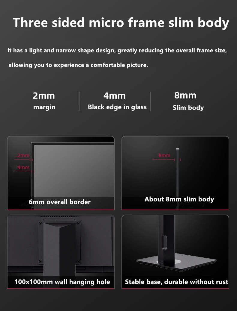 FYHXele 27 Zoll 1K 60Hz Touchscreen-Monitor IPS Hoher Farbraum Büro-Desktop-Computer 10-Punkt-Touch Hebe- und Drehfunktion HDMI – Detail 20