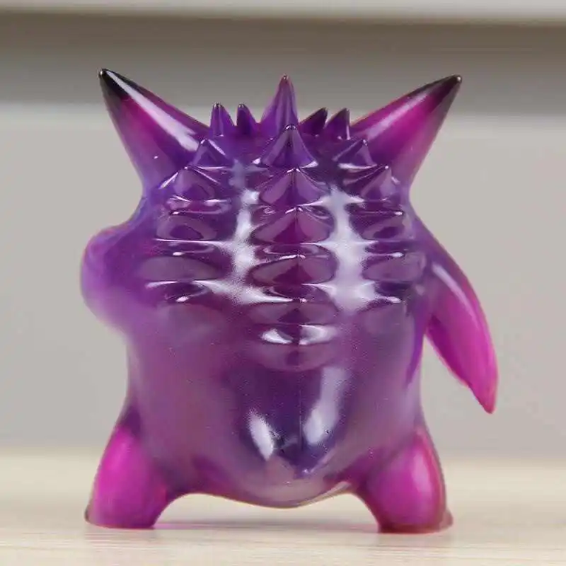 2024 neue Auf Lager 9 cm Anime Pokemon Gengar Schwarz/Weiß Zunge Spucken Action Figur Spiel Statue Abs Kawaii modell Geschenke Puppe Spielzeug