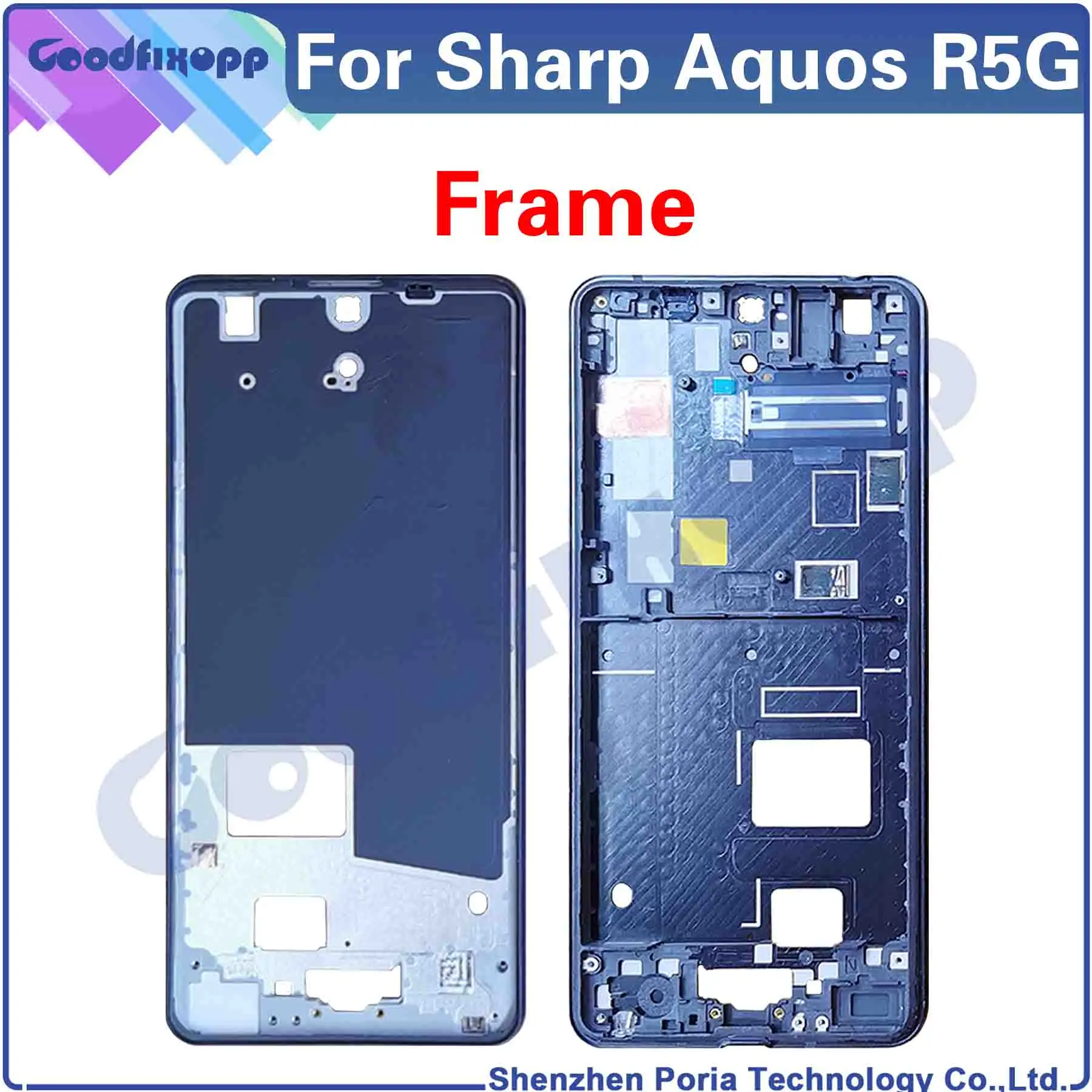 For Sharp Aquos R5G R5 SH-51A SHG01 SH-R50 LCD Display Touch Screen Digitizer Assembly Back Cover Rear Case Middle Frame