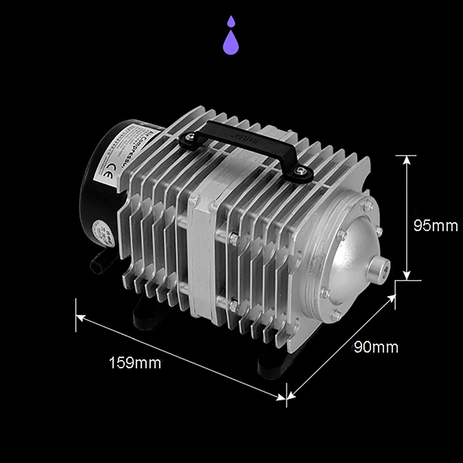 220V 45W Aquarium Air Compressor E-magnetic Air Pump Fish Pond Oxygen Pump Compressor For Pond Air Aerator Pump 70L/min