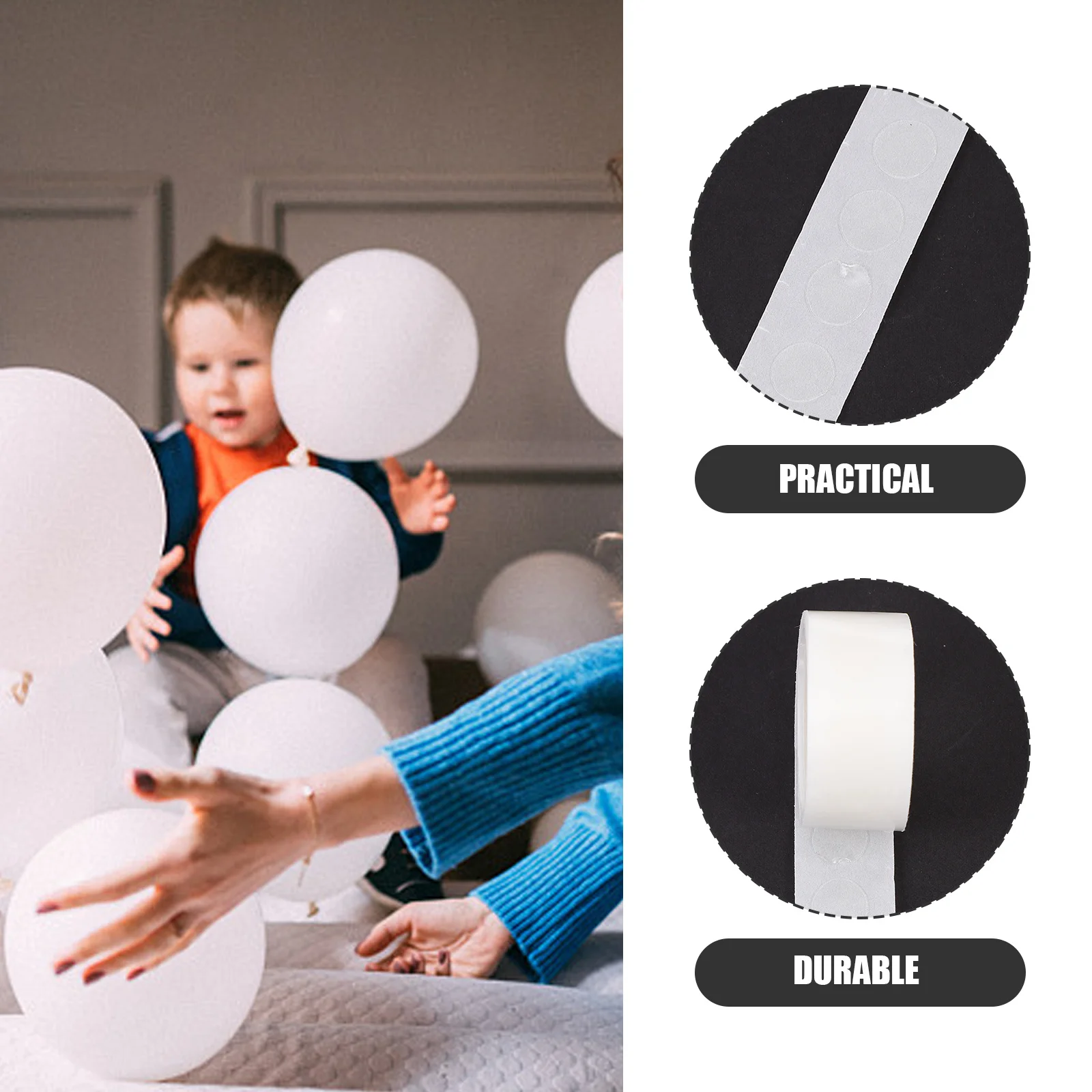 

15 Rolls Invisible Double Sided Adhesive Dots Removable Glue Points For Balloons Craft Tape Sticky Round Labels Party Decoration