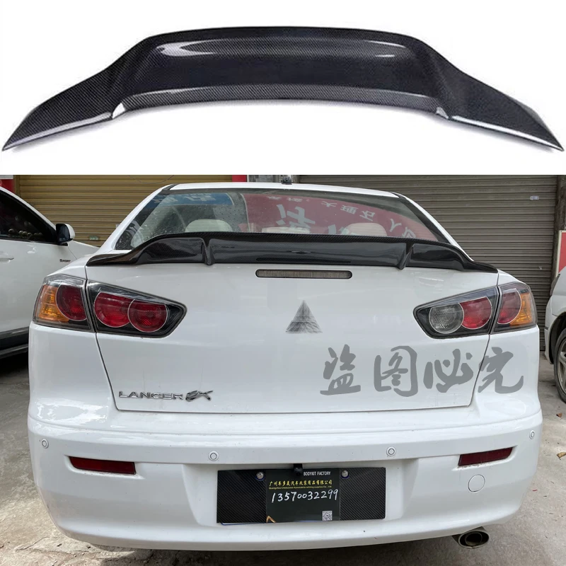 For Mitsubishi Lancer EX Evo 2010-2016 High Quality ABS Rear Roof Spoiler Wing Trunk Lip Boot Cover Car Styling