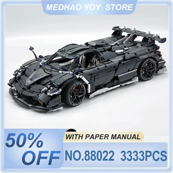 MOYU 88022 MOC Technical Super Sports Car Hypercar Model Building Blocks Bricks Puzzle DIY Toys Christmas Birthday Gifts For Kid