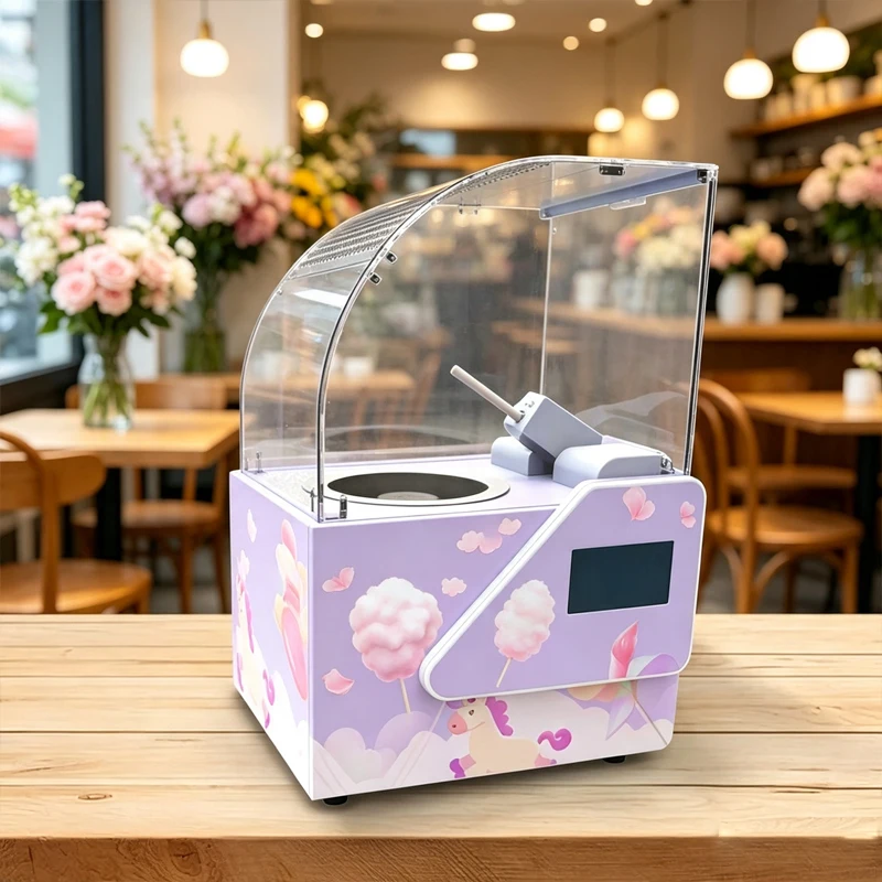 Smart Desktop Cotton Candy Vending Machine Automatic Floss Sugar Maker Commercial Vending Unit Customized